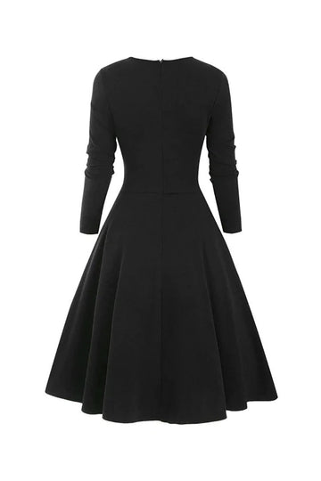 Check Printed Waist-Up Halloween Retro Dress